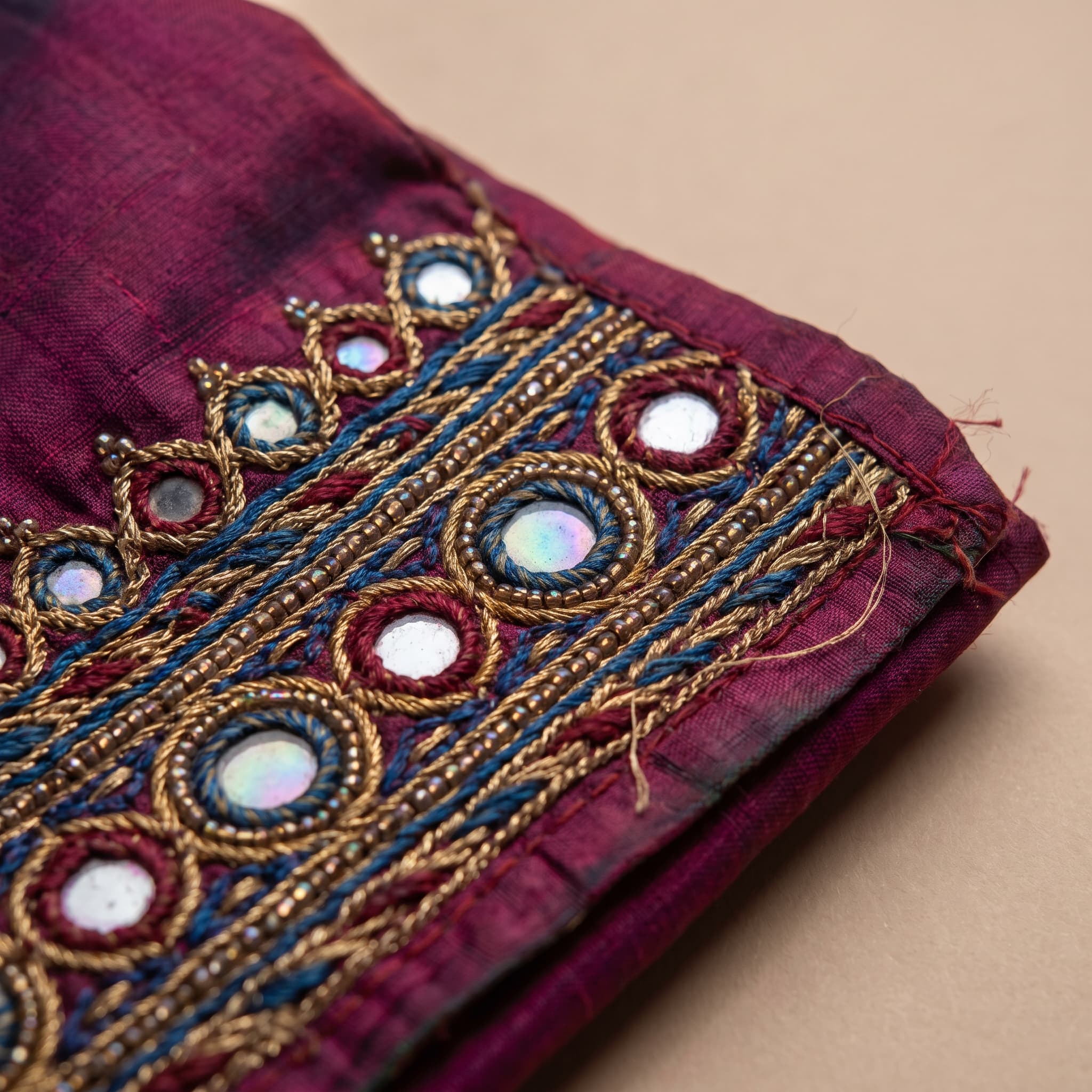 Tussar Block-Print Saree