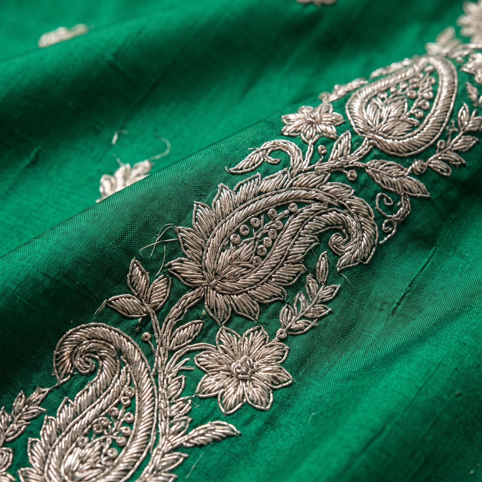 Organza Peach Sequin Saree