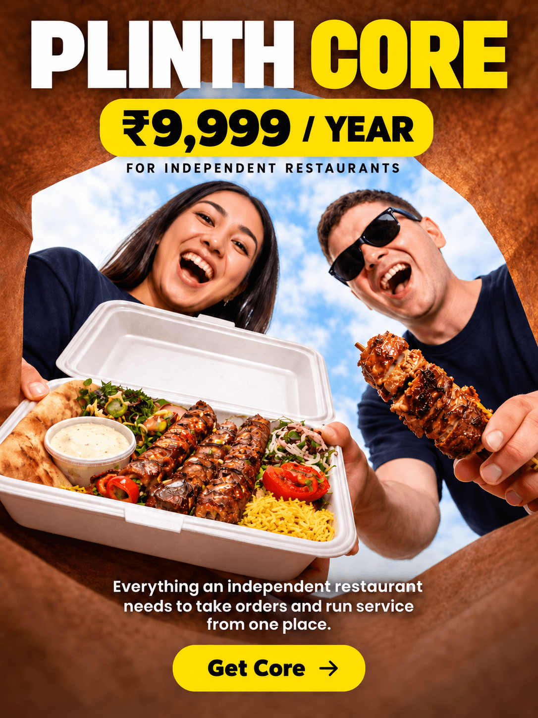 Restaurant guests enjoying a meal