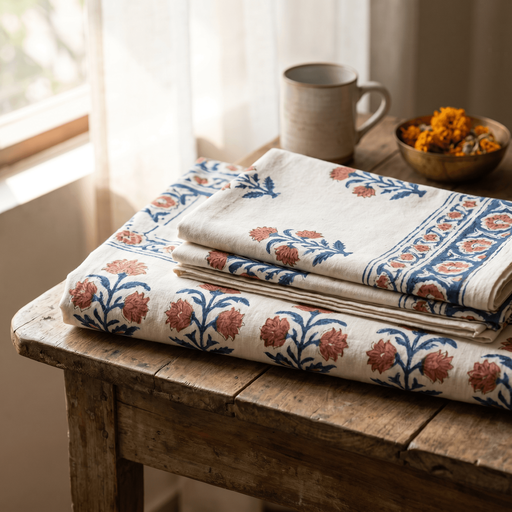 Block-Print Bedsheet Set
