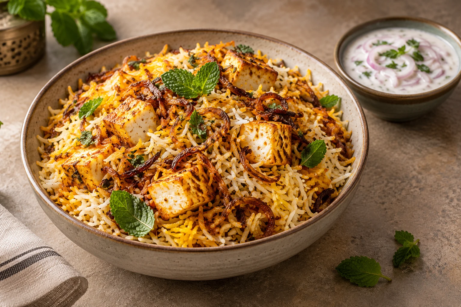 Paneer biryani