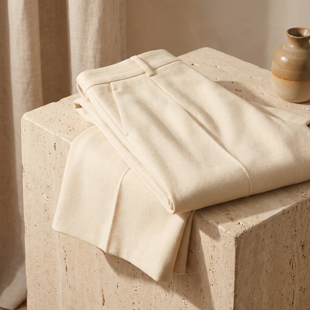 Wide-Leg Wool Trousers