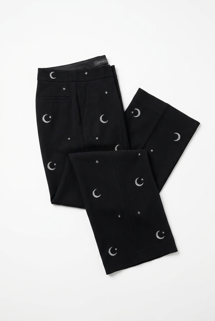 Moon Print Wide Trouser