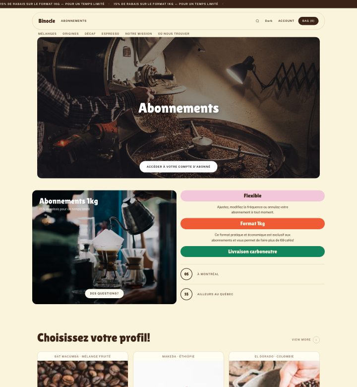 Binocle storefront