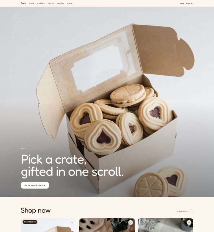 Crate storefront