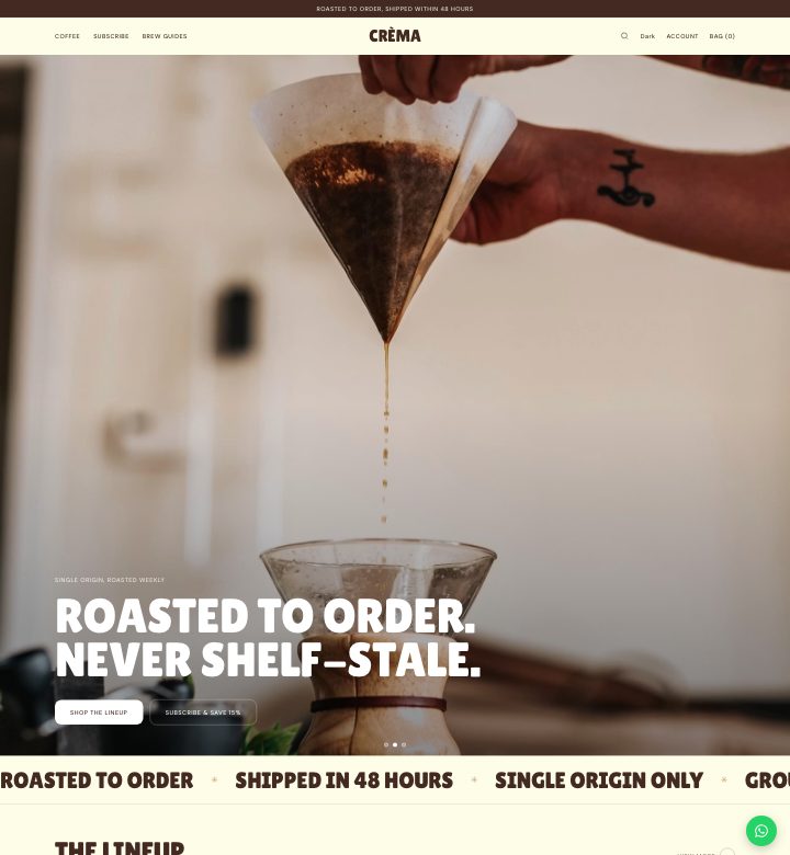 CRÈMA storefront