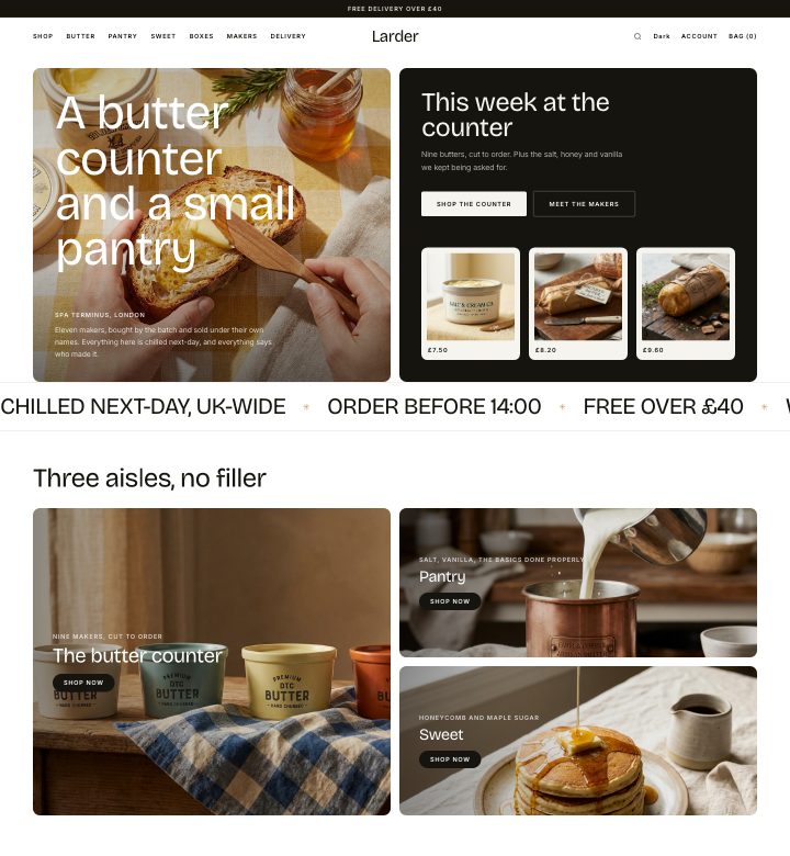 Larder storefront