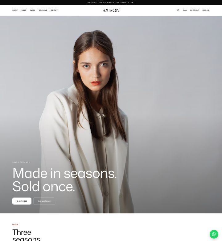 SAISON storefront