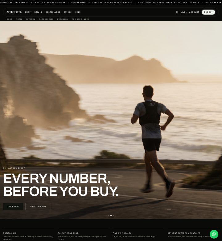 Stride® storefront