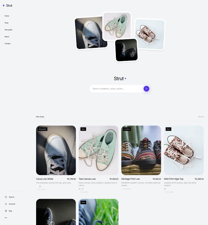 Strut storefront