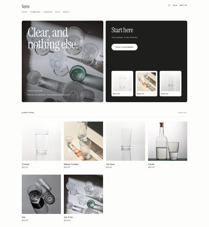Verre storefront