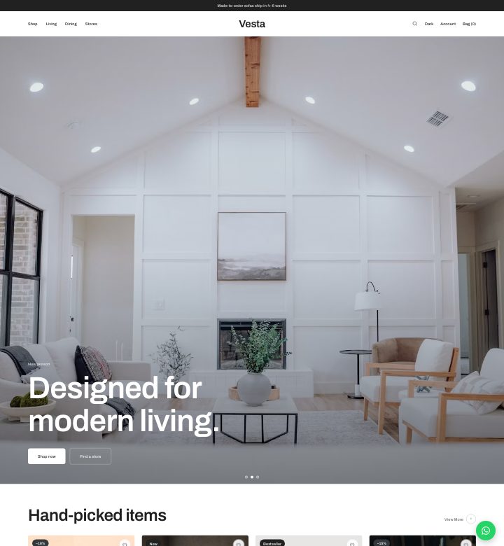 VESTA storefront